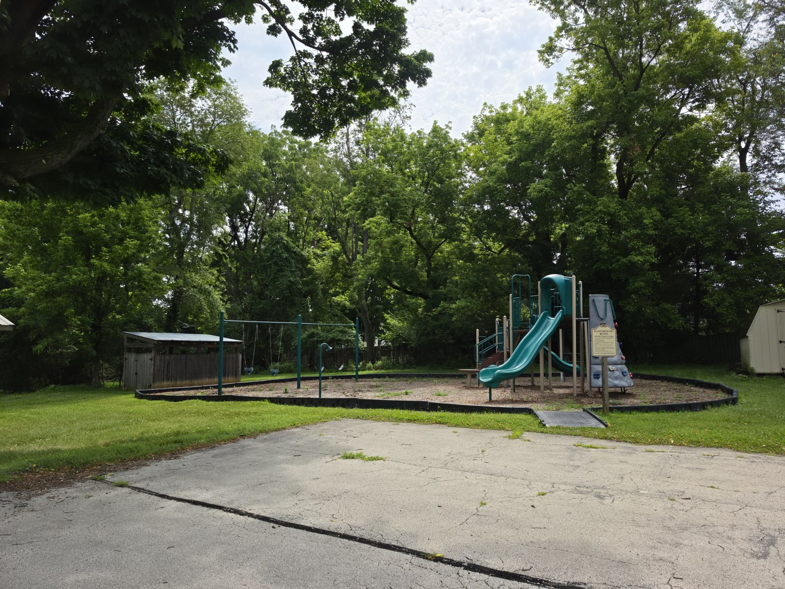 Messiah UMC playground with slides and climbing structure, adjacent to the Pavilion